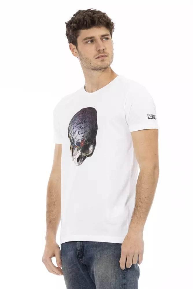 Trussardi Action White Cotton Men T-Shirt - Hilstor