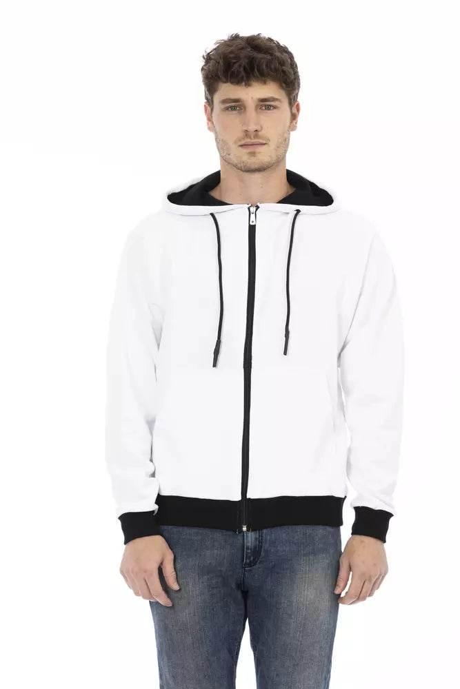 Baldinini Trend White Cotton Men's Hoodie - Hilstor