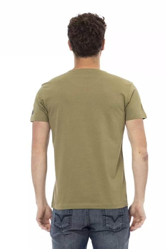 Trussardi Action Green Cotton Men T-Shirt - Hilstor