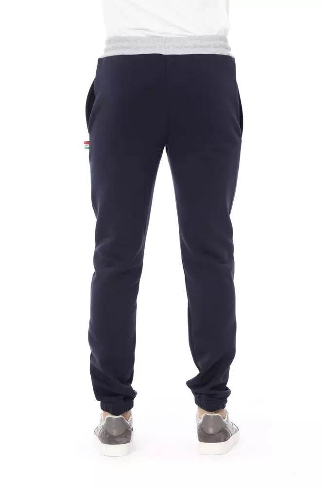 Baldinini Trend Blue Cotton Men Sport Pant - Hilstor