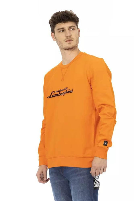 Automobili Lamborghini Orange Cotton Men Sweater - Hilstor