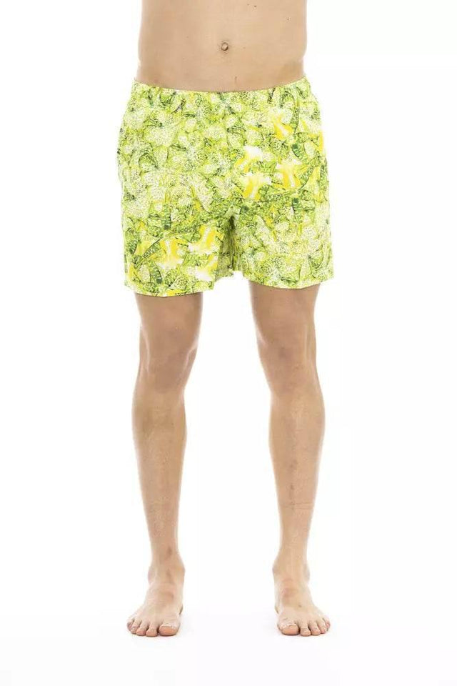 Just Cavalli Green Polyester Men Swim Short - Hilstor