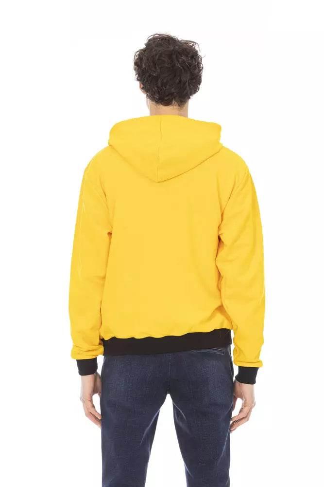 Baldinini Trend Yellow Cotton Men Hoodie - Hilstor