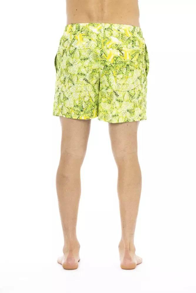 Just Cavalli Green Polyester Men Swim Short - Hilstor