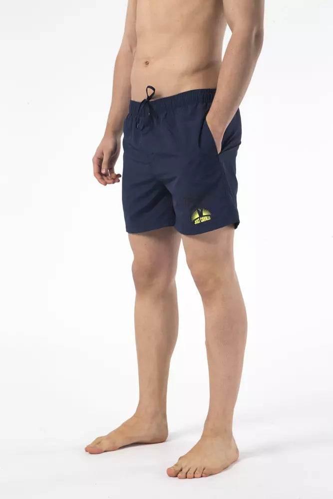 Just Cavalli Blue Nylon Men Swim Short - Hilstor