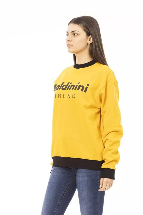 Baldinini Trend Yellow Cotton Women Hoodie - Hilstor