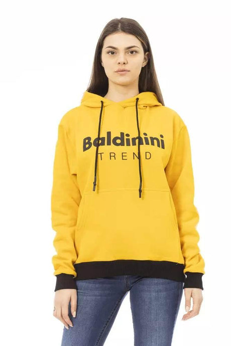 Baldinini Trend Yellow Cotton Women Hoodie - Hilstor
