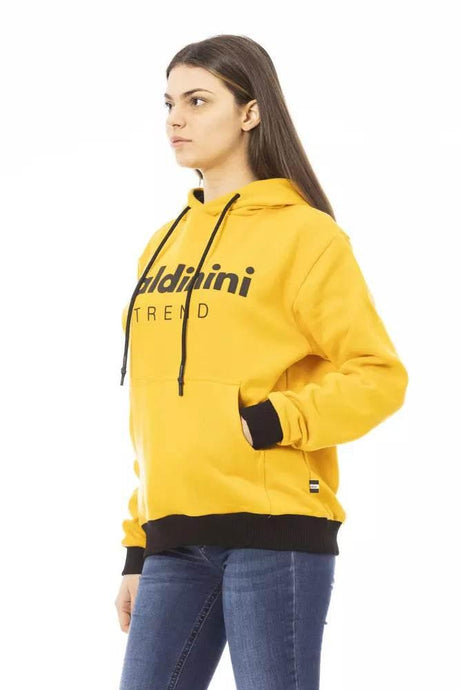 Baldinini Trend Yellow Cotton Women Hoodie - Hilstor