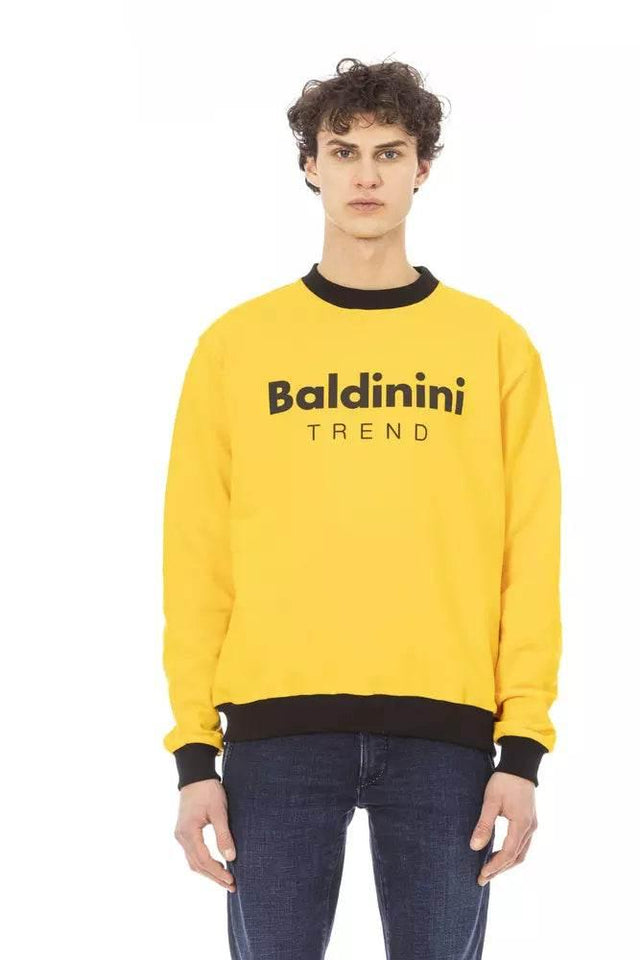 Baldinini Trend Yellow Cotton Men Sweater - Hilstor