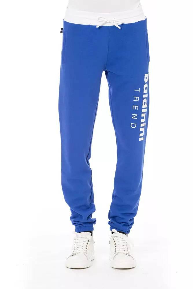 Baldinini Trend Blue Cotton Men's Sport Pant - Hilstor