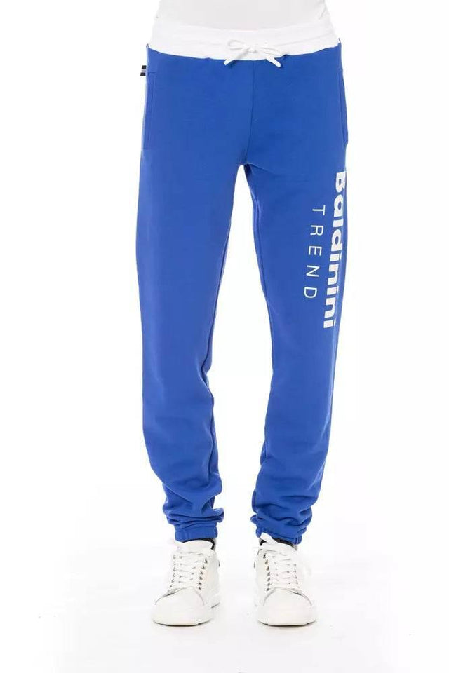 Baldinini Trend Blue Cotton Men's Sport Pant - Hilstor