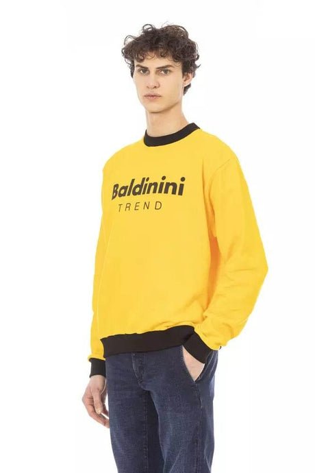 Baldinini Trend Yellow Cotton Men Sweater - Hilstor