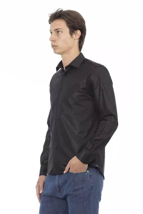 Baldinini Trend Black Polyester Mens Shirt - Hilstor