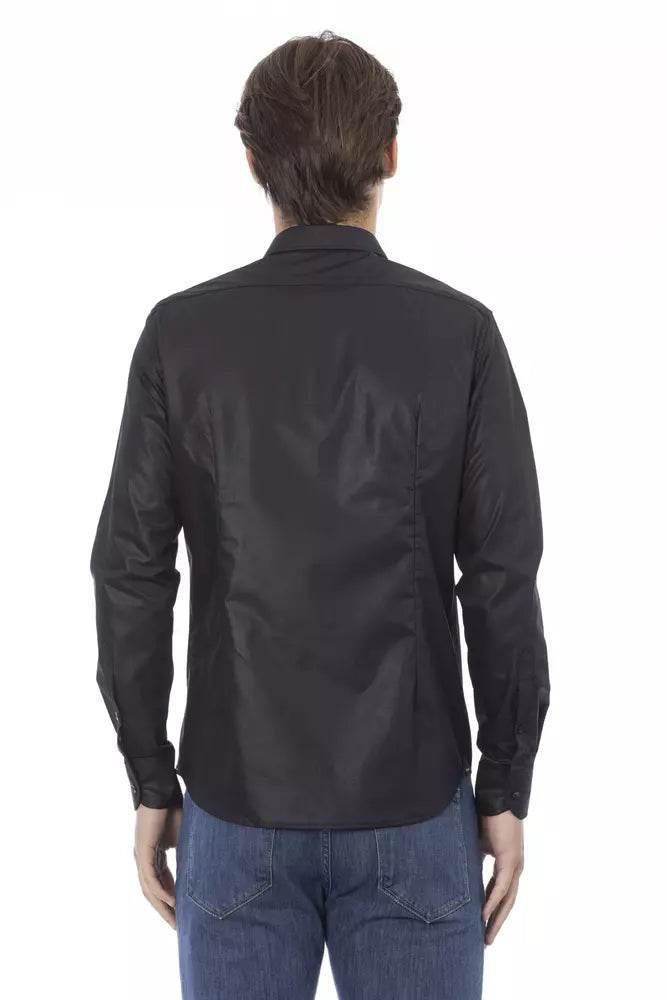Baldinini Trend Black Polyester Mens Shirt - Hilstor