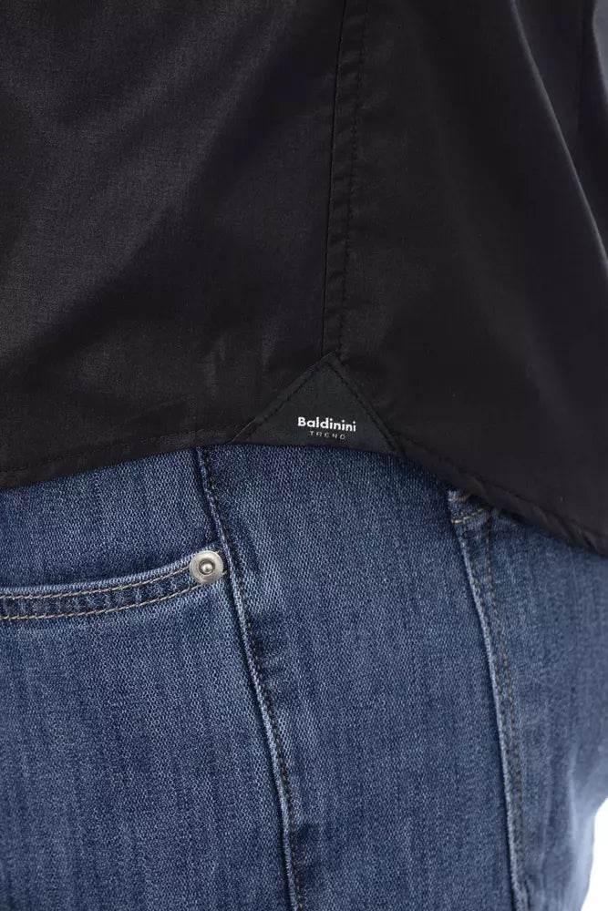Baldinini Trend Black Polyester Mens Shirt - Hilstor
