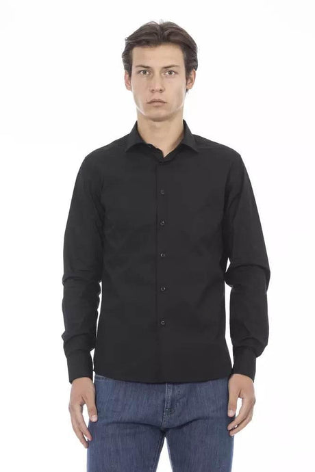 Baldinini Trend Black Cotton Men Shirt - Hilstor