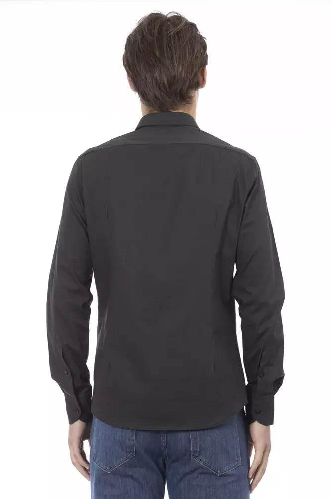Baldinini Trend Gray Cotton Men Shirt - Hilstor