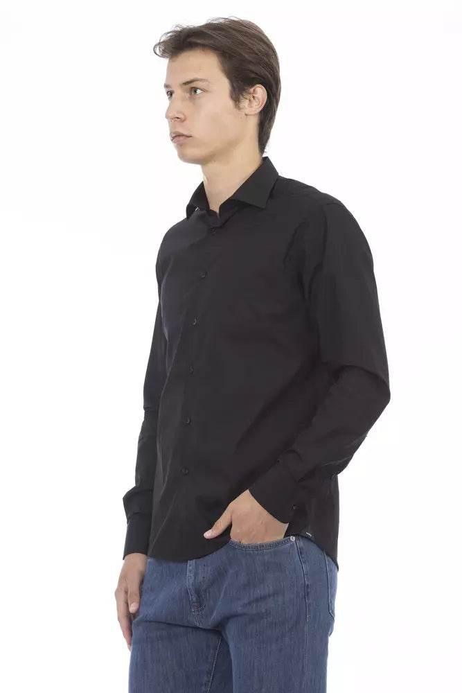 Baldinini Trend Black Cotton Men Shirt - Hilstor