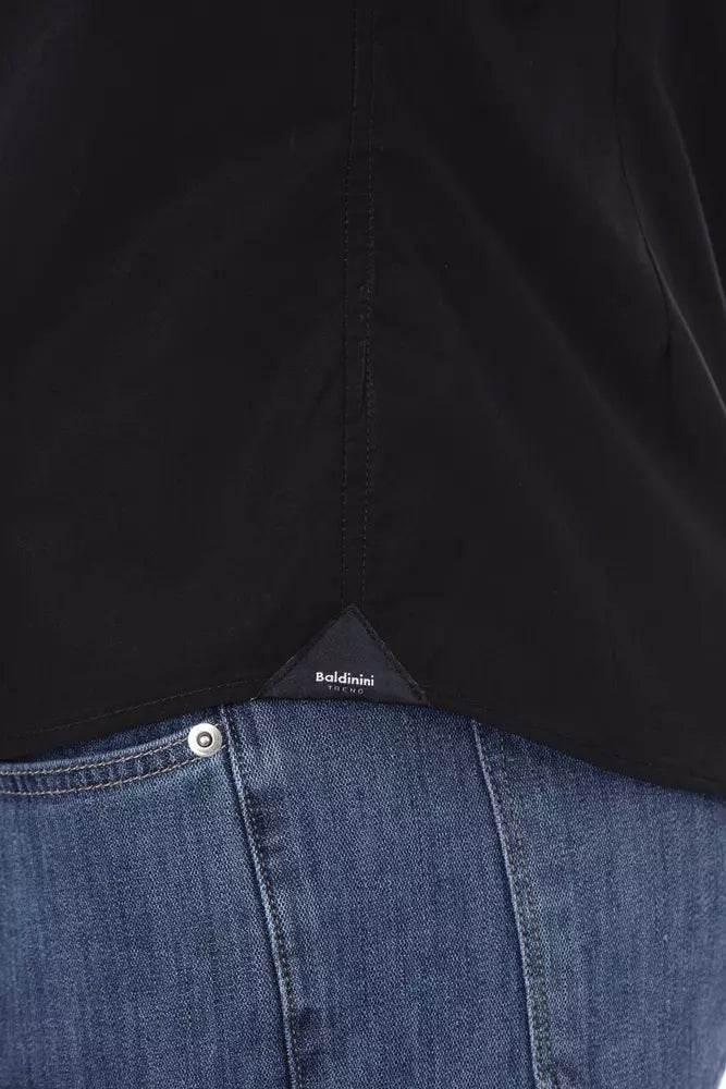 Baldinini Trend Black Cotton Men Shirt - Hilstor
