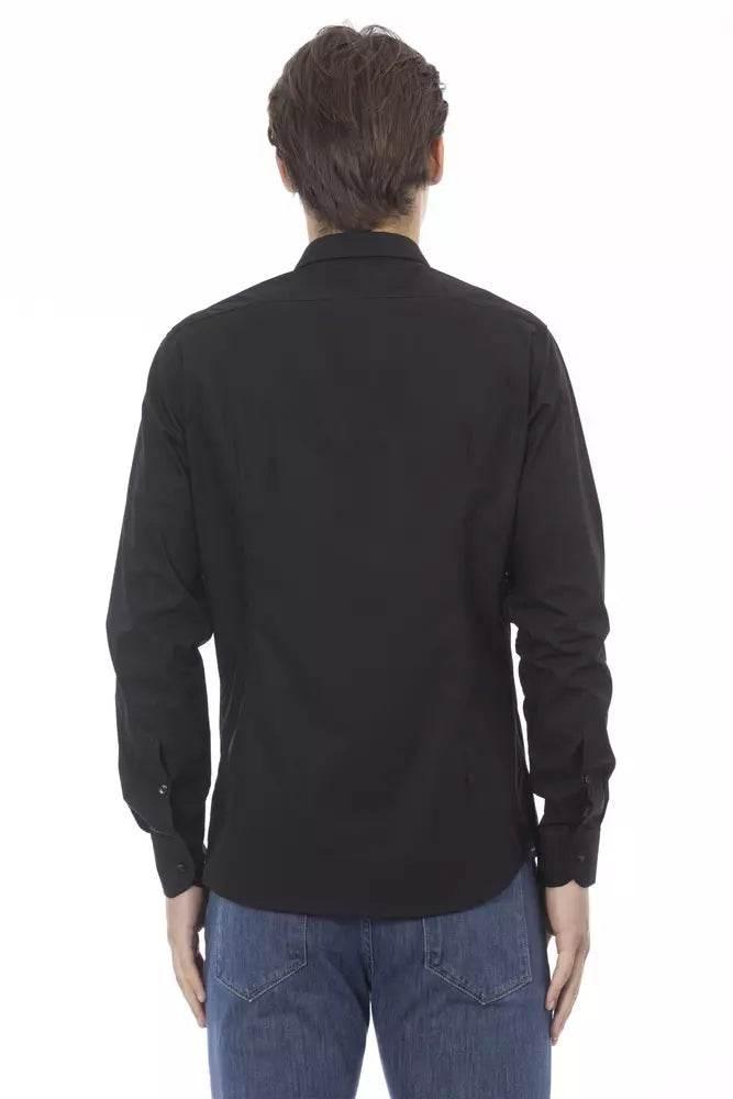 Baldinini Trend Black Cotton Men Shirt - Hilstor