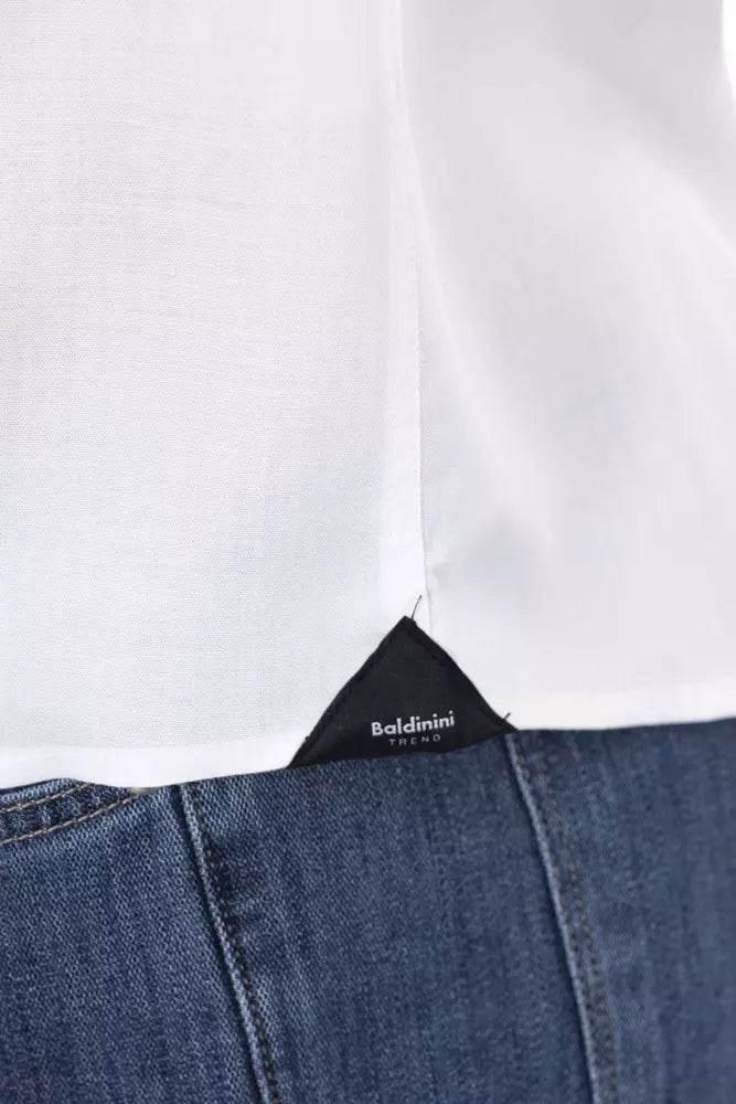 Baldinini Trend White Cotton Men Shirt - Hilstor