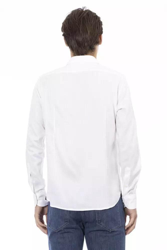 Baldinini Trend White Cotton Men Shirt - Hilstor