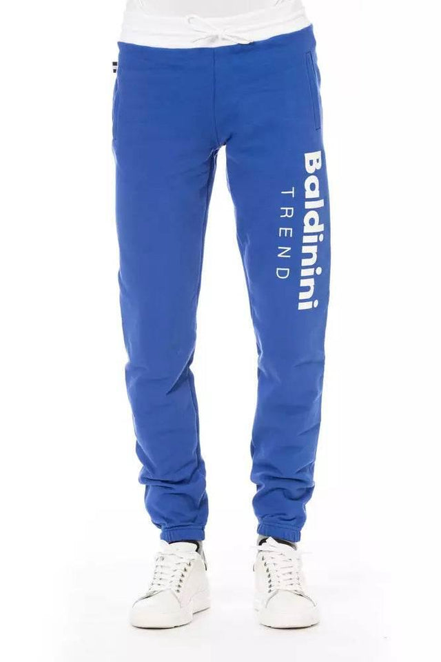 Baldinini Trend Blue Cotton Men's Sport Pant - Hilstor