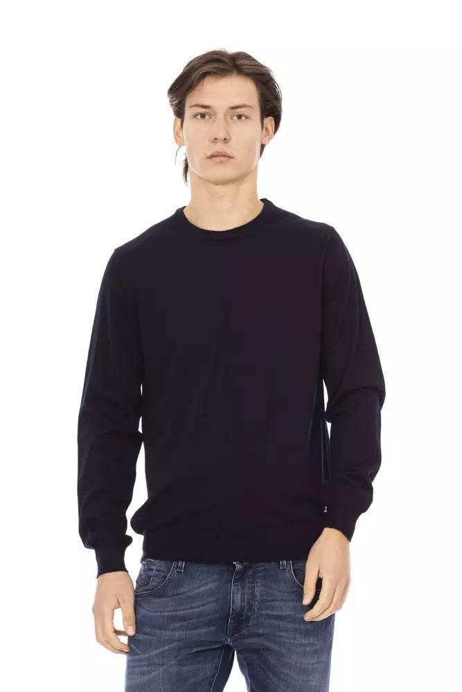 Baldinini Trend Blue Fabric Men Sweater - Hilstor