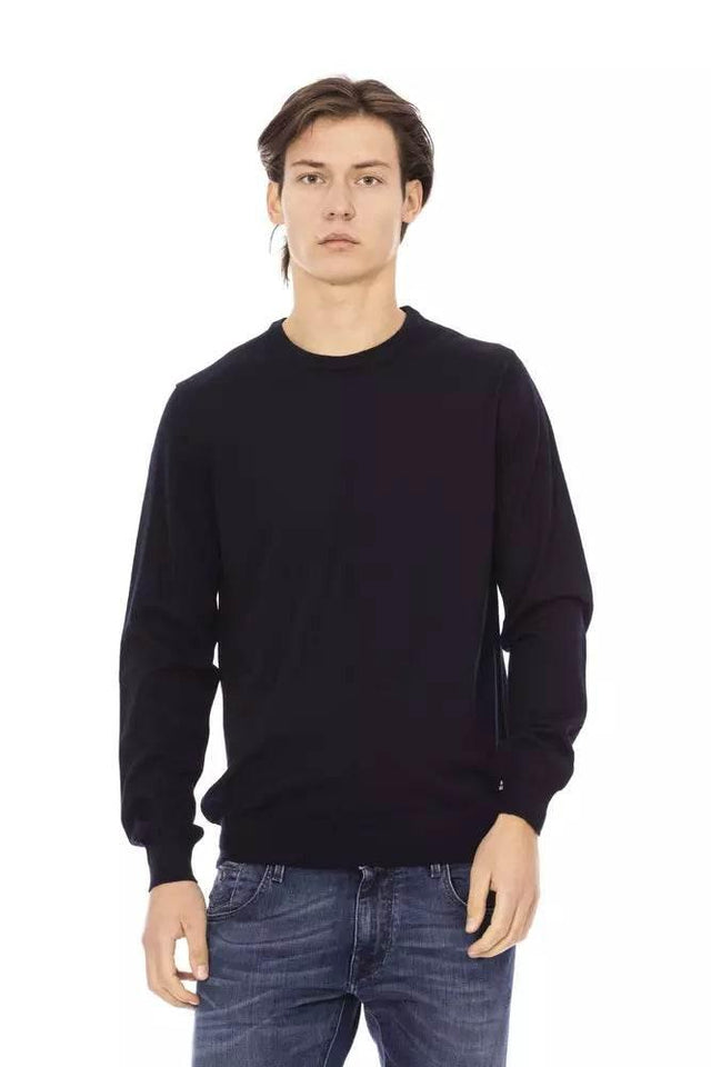 Baldinini Trend Blue Fabric Men Sweater - Hilstor