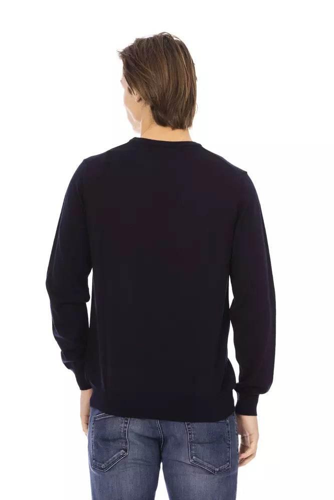 Baldinini Trend Blue Fabric Men Sweater - Hilstor