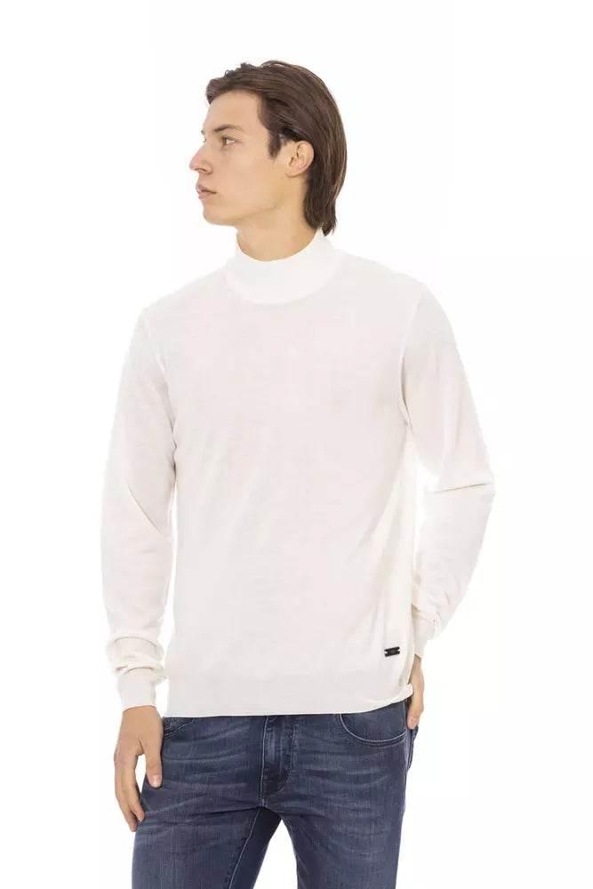 Baldinini Trend White Fabric Men Sweater - Hilstor