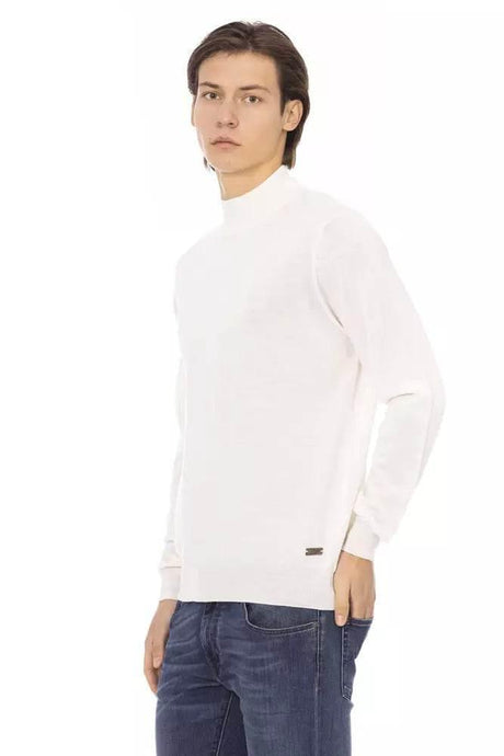 Baldinini Trend White Fabric Men Sweater - Hilstor