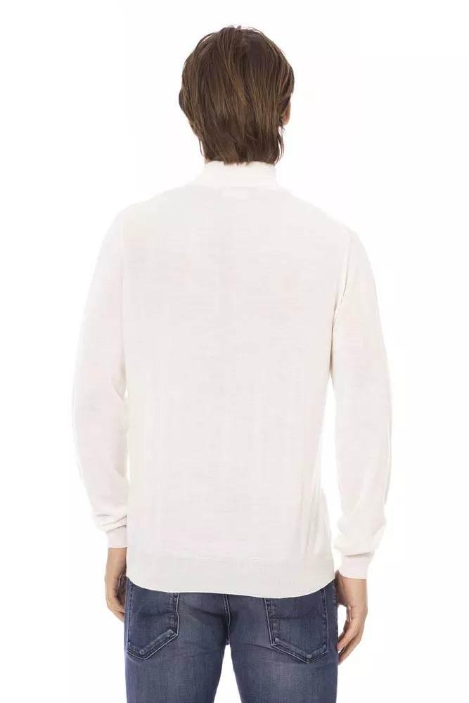 Baldinini Trend White Fabric Men Sweater - Hilstor