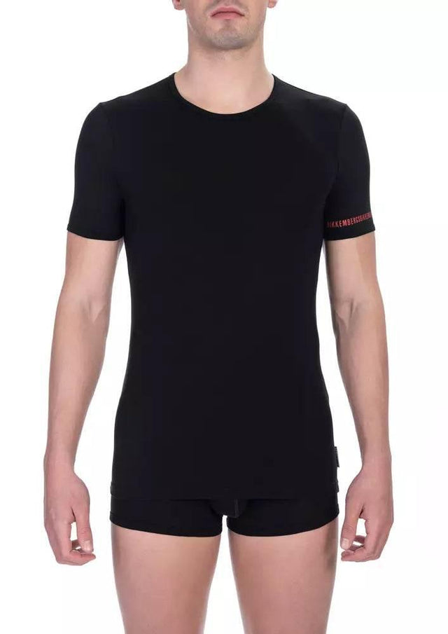 Bikkembergs Black Cotton Men T-Shirt Twin Pack - Hilstor