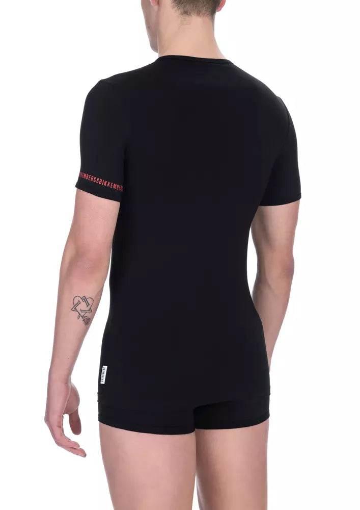 Bikkembergs Black Cotton Men T-Shirt Twin Pack - Hilstor