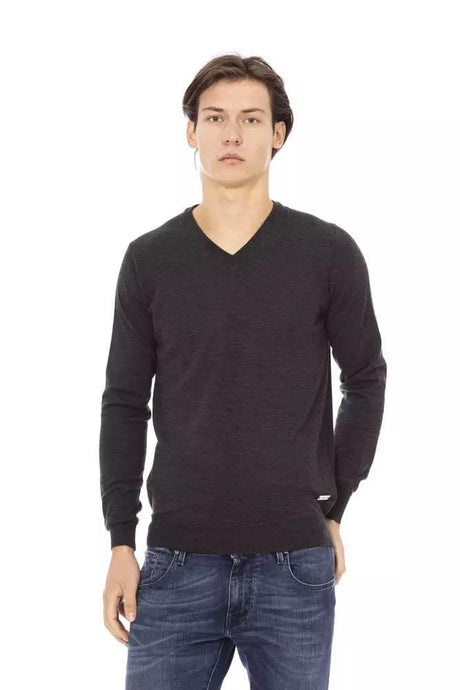 Baldinini Trend Gray Fabric Men Sweater - Hilstor