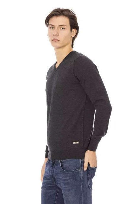 Baldinini Trend Gray Fabric Men Sweater - Hilstor