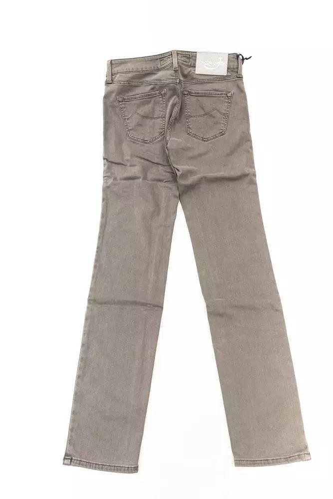 Jacob Cohen Gray Cotton Women Jeans - Hilstor