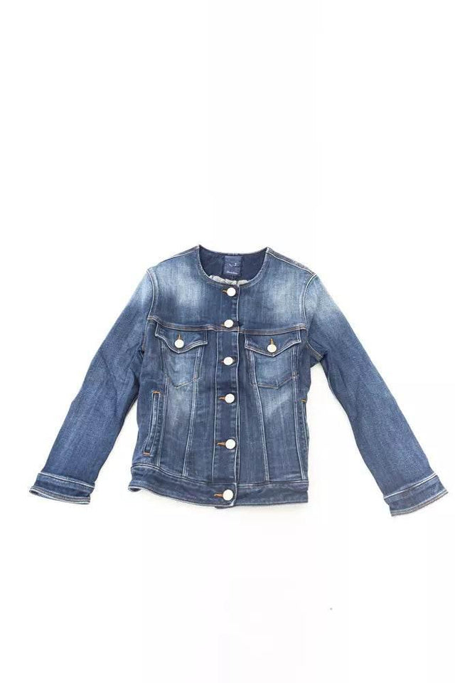 Jacob Cohen Blue Cotton Women Jacket - Hilstor