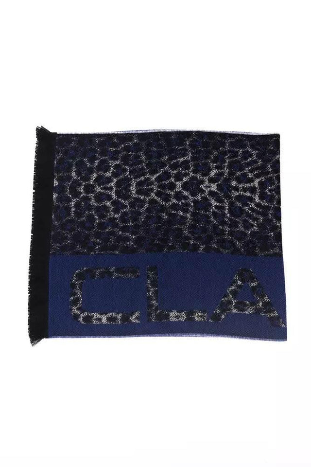 Cavalli Class Blue Wool Men Scarf - Hilstor