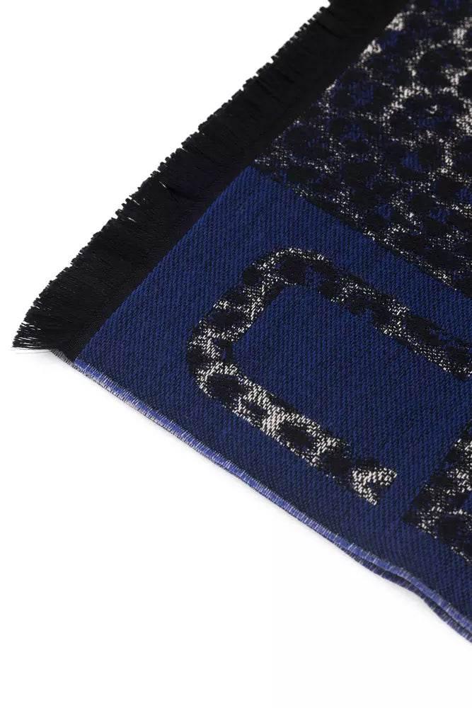 Cavalli Class Blue Wool Men Scarf - Hilstor