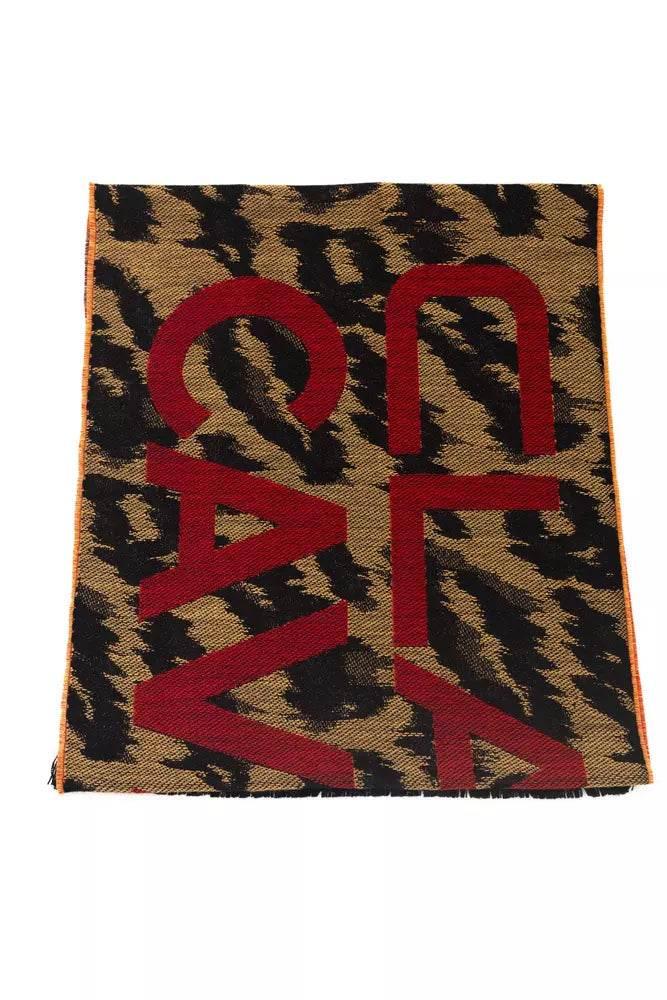 Cavalli Class Brown Wool Men Scarf - Hilstor