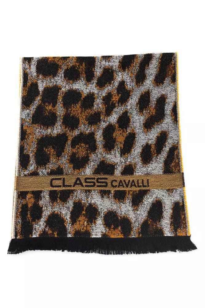 Cavalli Class Brown Wool Men Scarf - Hilstor