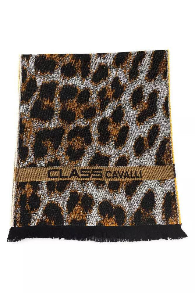 Cavalli Class Brown Wool Men Scarf - Hilstor