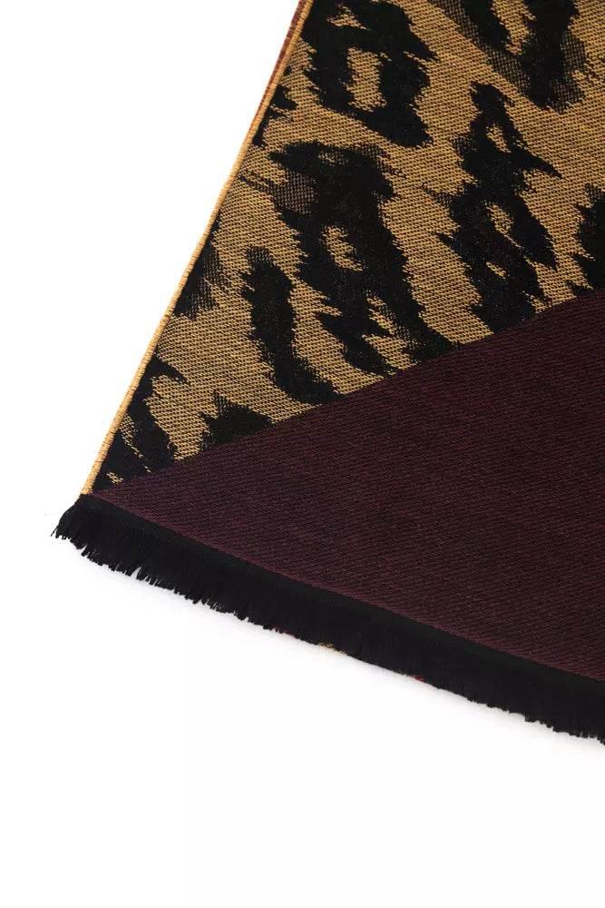 Cavalli Class Brown Wool Men Scarf - Hilstor