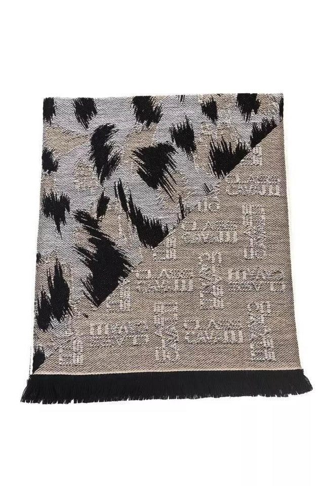Cavalli Class Beige Wool Men Scarf - Hilstor