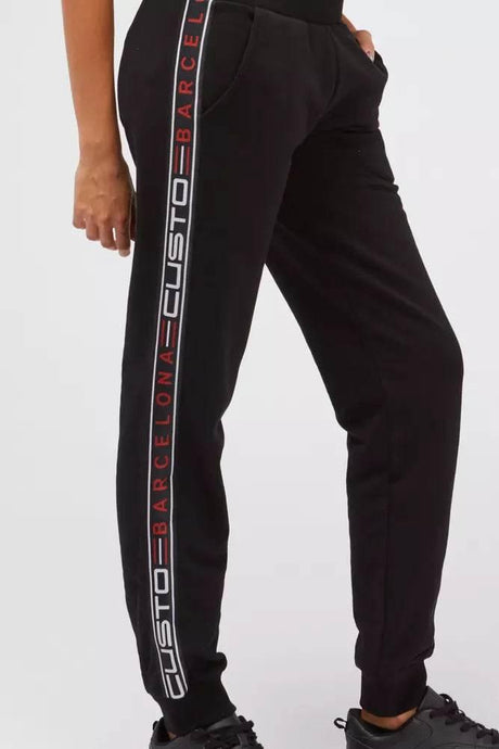 Custo Barcelona Black Cotton Women Sweatpant - Hilstor