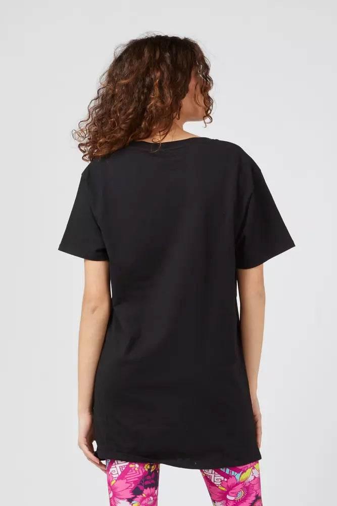 Custo Barcelona Black Cotton Women T-Shirt - Hilstor
