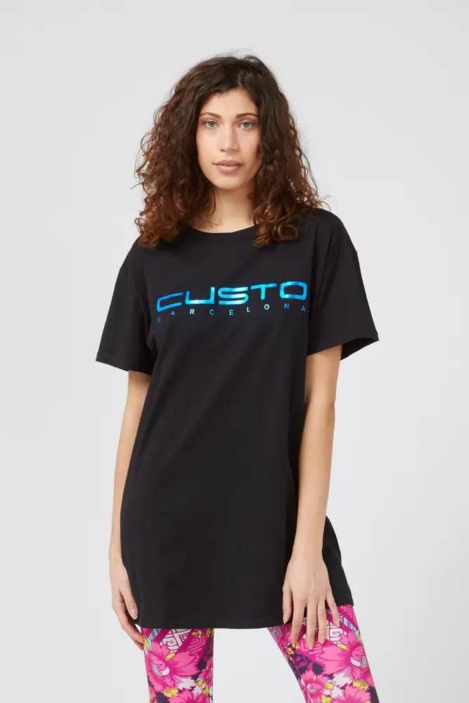 Custo Barcelona Blue Cotton Women T-Shirt - Hilstor