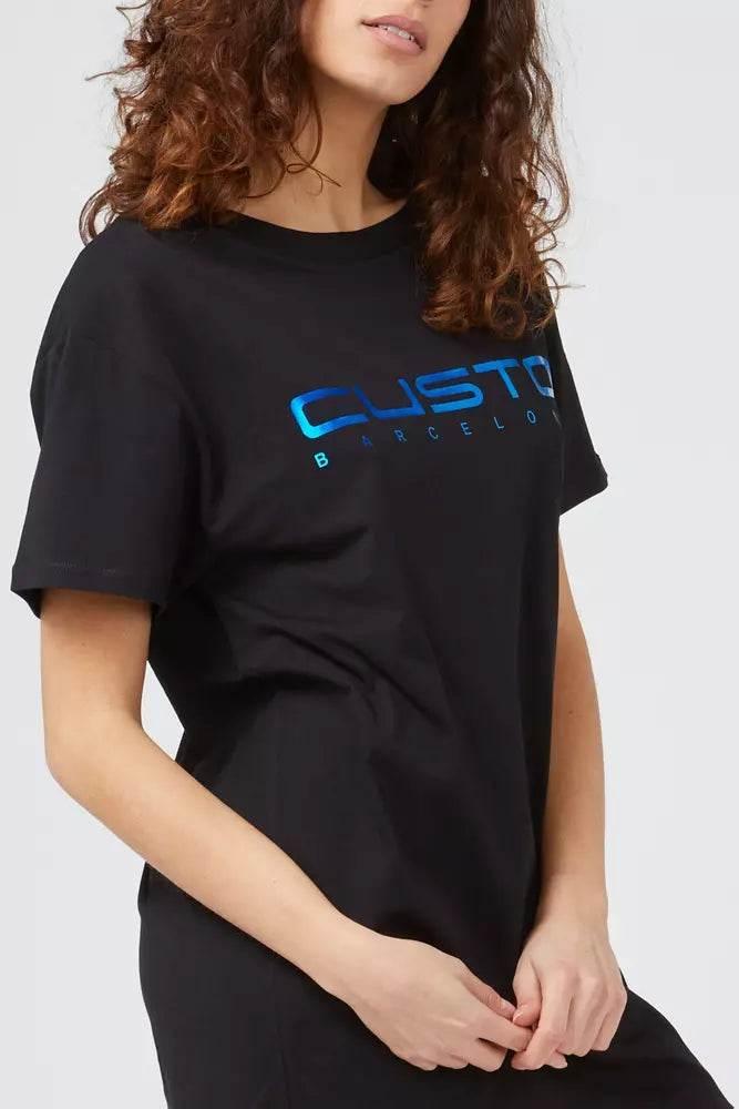 Custo Barcelona Blue Cotton Women T-Shirt - Hilstor